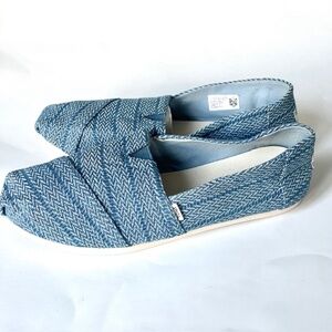 TOMS Alpargata 3.0 Vintage Blue Large Herringbone Woven S-10